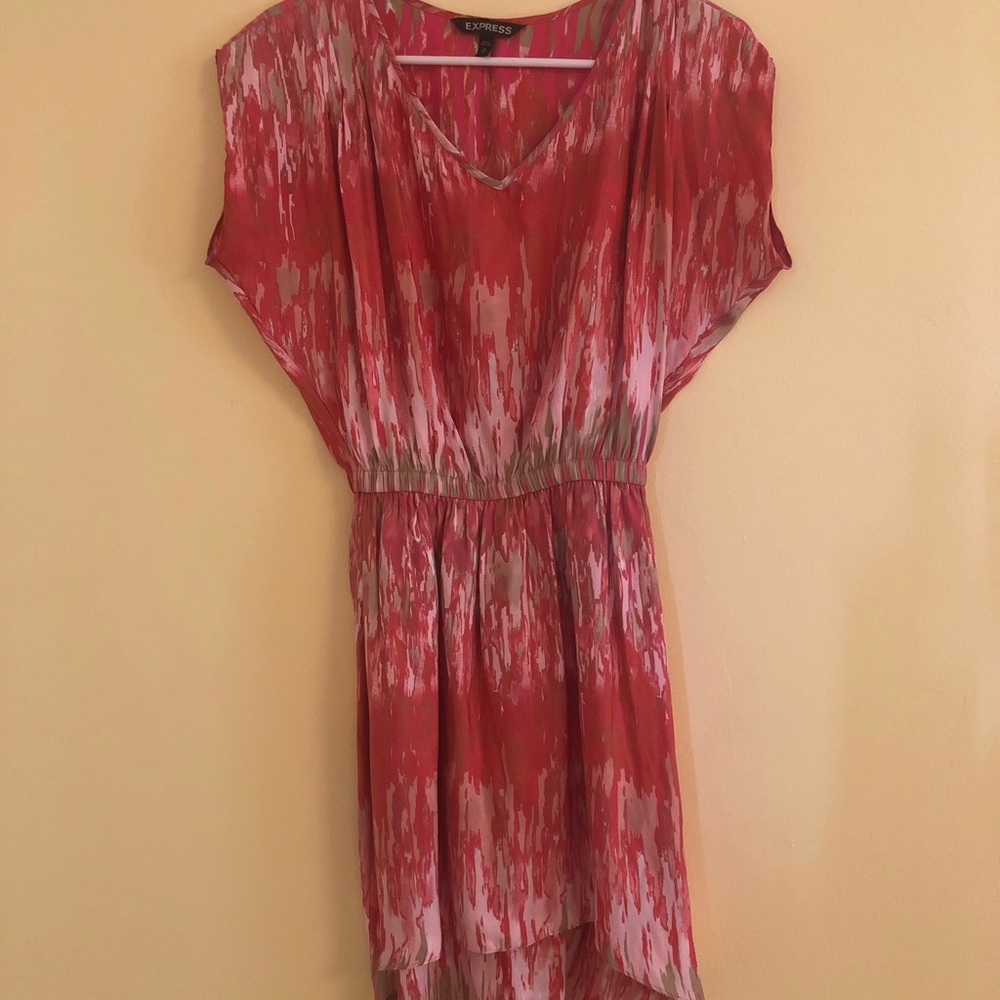 Express high low pink dress